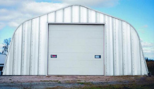 A-Series Steel Arch Quonset with Overhead Building with Garage Door