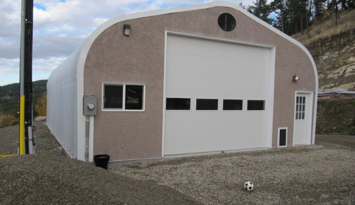 E-Series Steel Arch Quonset Building with Custom End Wall